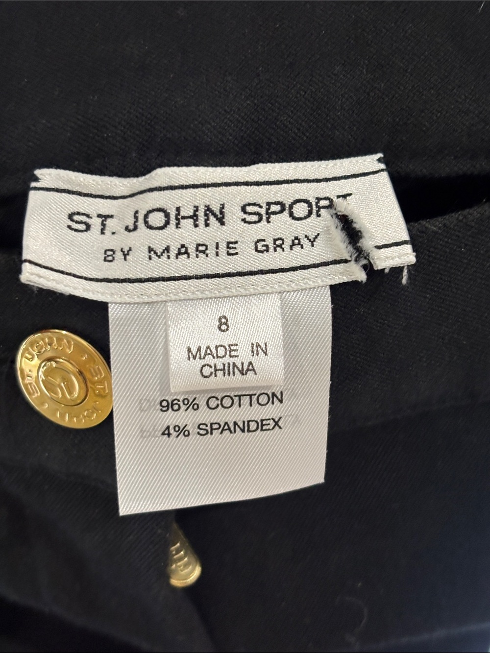 St John Sport By Marie Gray Black Classic Straight Fit emblelished side jeans - Picture 11 of 11
